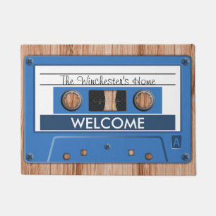 Any Colour Retro Music Cassette Tape Welcome Doormat