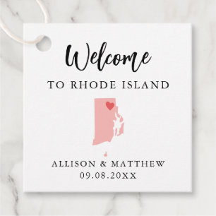 Any Colour Rhode Island Wedding Welcome Bag Favour Tags