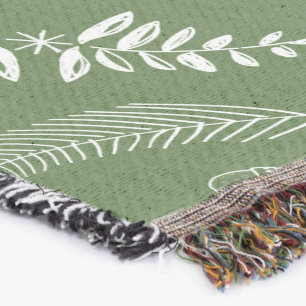 Any Colour Rustic Holiday Deer Antler Lodge Throw Blanket