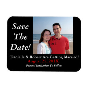Any Colour Save The Date Photo Flexible Magnets