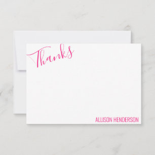 Any Colour - Script & Block Personalized Note Card