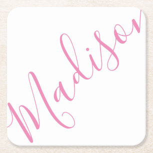 Any Colour - Script Name Paper Coasters