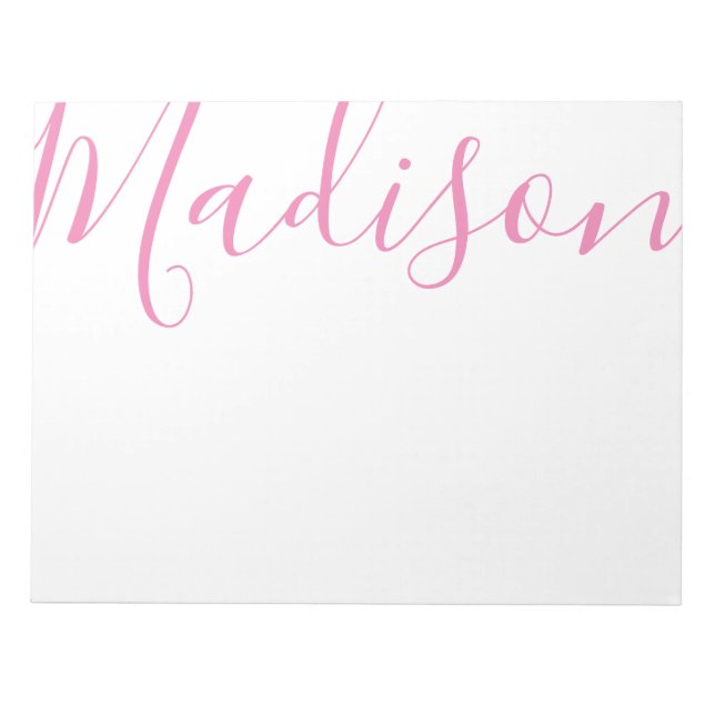 Any Colour - Script Name Personalized Large Notepa Notepad (Front)