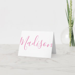 Any Colour - Script Name Personalized Note Cards