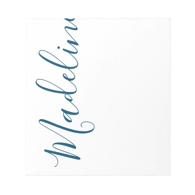 Any Colour - Script Name Personalized Notepad (Front)