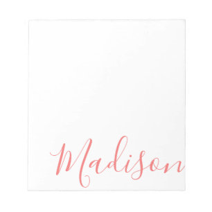 Any Colour - Script Name Personalized Notepad
