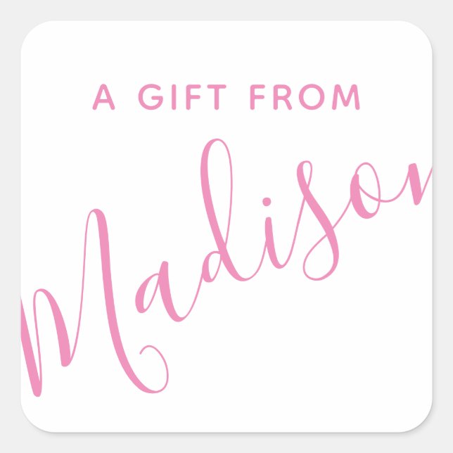 Any Colour - Script Name Personalized Stickers (Front)