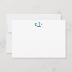 Any Colour - Simple Monogram Note Cards