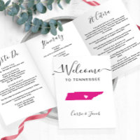 Any Colour Tennessee Wedding Welcome Itinerary