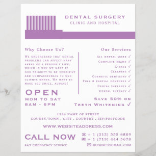 Any Colour Toothbrush, Dentistry, Dentist Advert Flyer