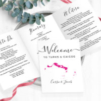 Any Colour Turks & Caicos Wedding Welcome Itinerar