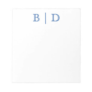 Any Colour - Two Letter Monogram Notepad
