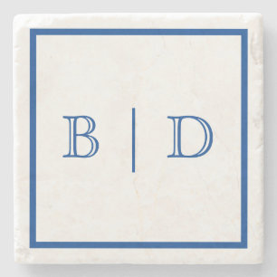 Any Colour - Two Letter Monogram Stone Coaster