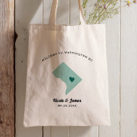 Any Colour Washington DC Map Wedding Welcome Bag,