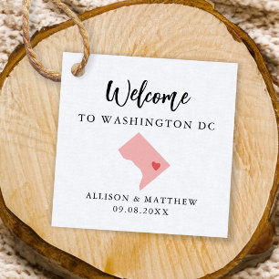 Any Colour Washington DC Wedding Welcome Bag Favour Tags