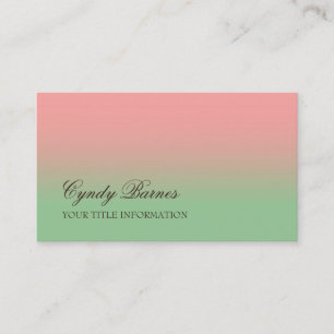 Any Colour with Coral Gradient Business Card