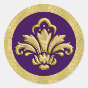 Any Colour with Gold Fleur de Lis Envelope Seal