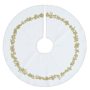 Any Colour with Gold Glittery Scatters Brushed Polyester Tree Skirt