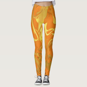 Any Colour with Golden Marbling Leggings