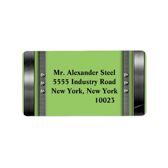 Any Colour With Metal Border With Bolts Labels (Front)