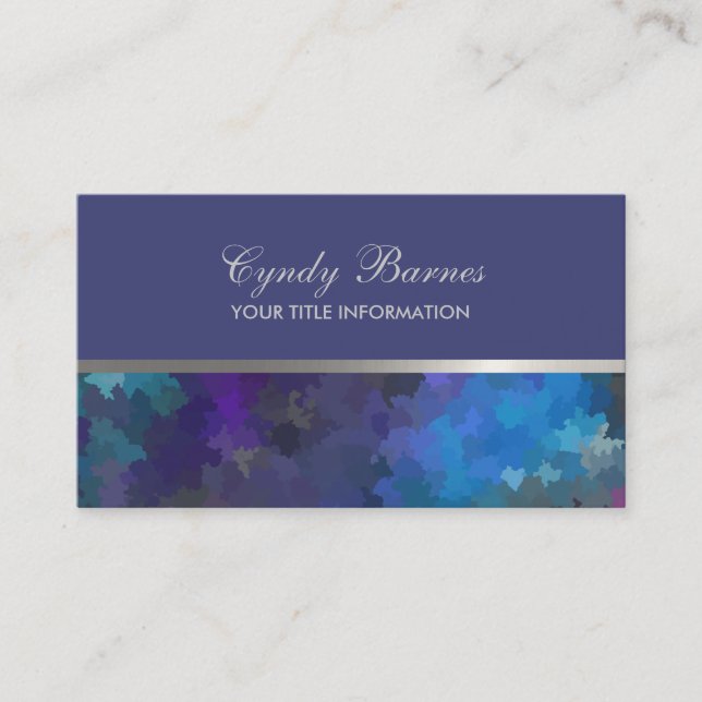 Any Colour with Multi Coloured Pattern Business Ca Business Card (Front)