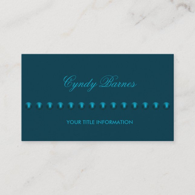Any Colour with String of Pearls Business Card (Front)