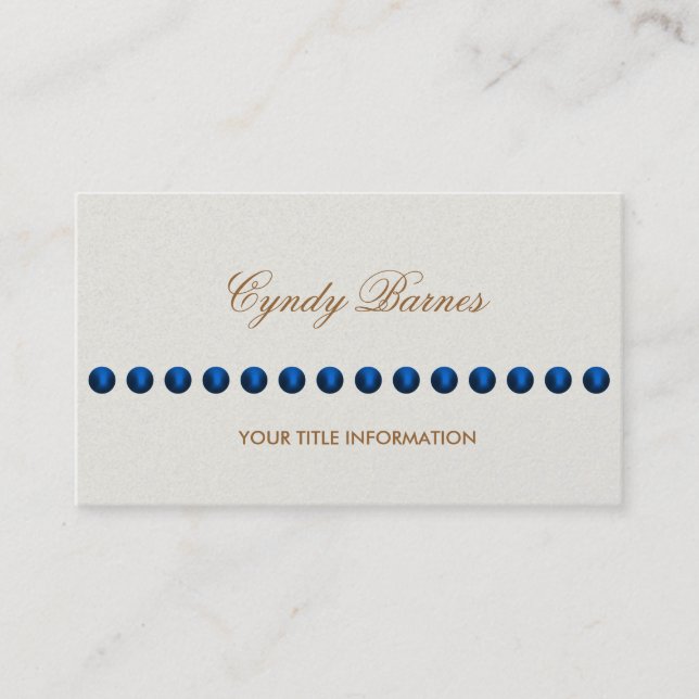 Any Colour with String of Pearls Business Card (Front)