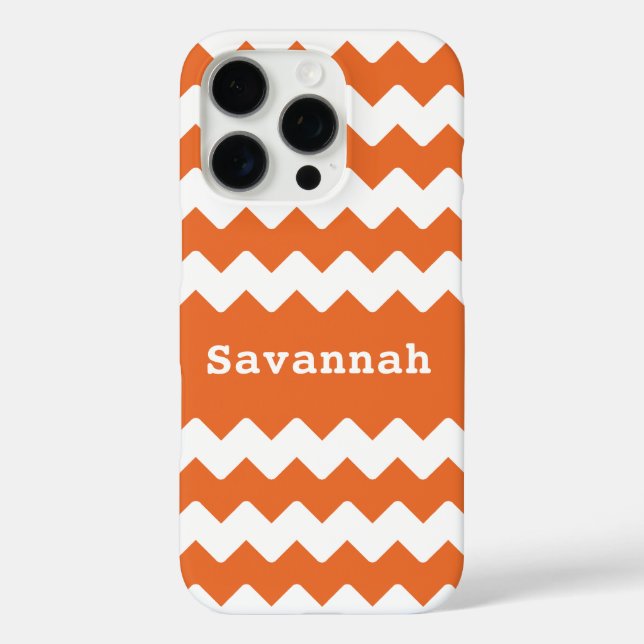 Any Colour ZigZag Your Name or Quote Case-Mate iPhone Case (Back)