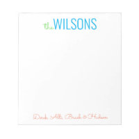 Any Colours - Block & Script Family Notepad