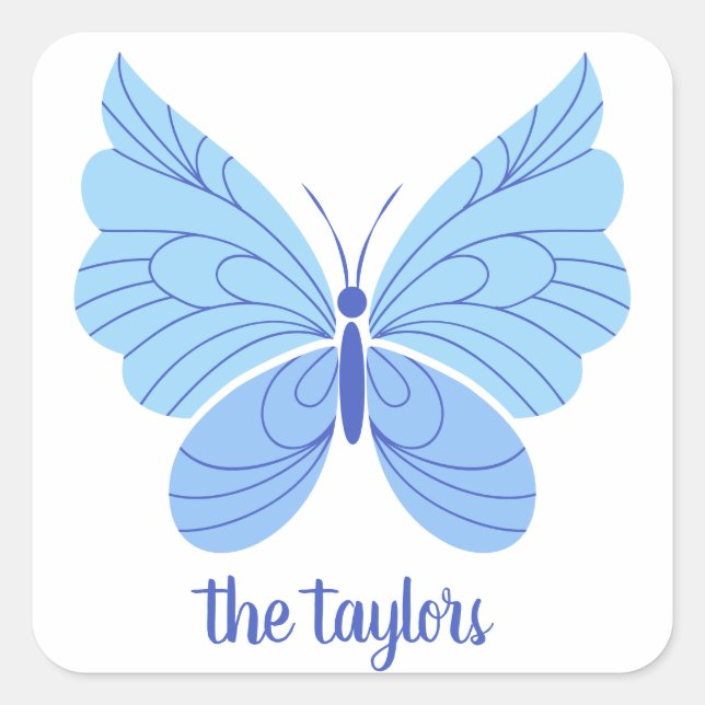 Any Colours - Butterfly Personalized Stickers (Front)