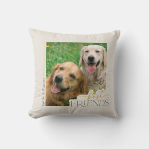 Any Colours Modern Pets Best Friends Photo Throw Pillow
