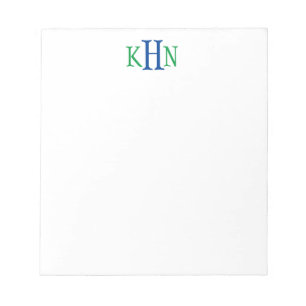 Any Colours - Simple Monogram Personalized Notepad