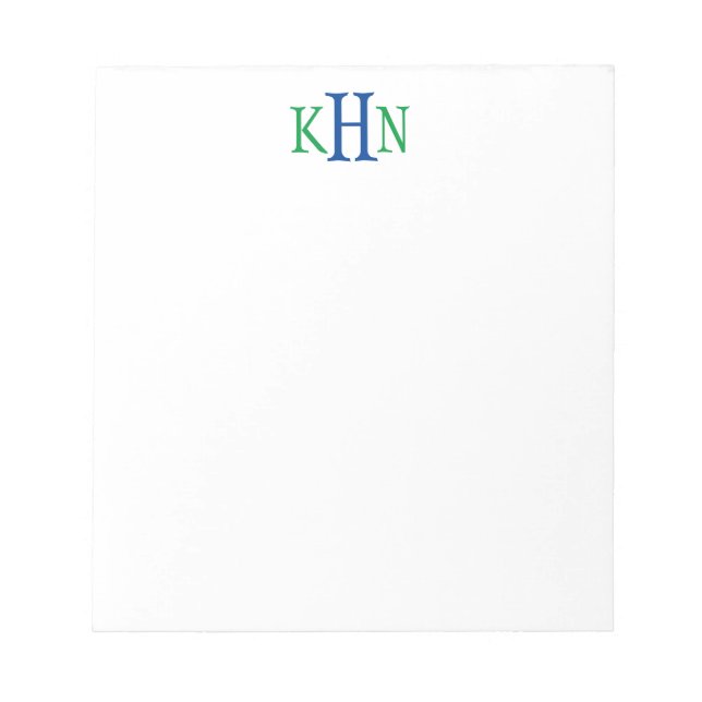 Any Colours - Simple Monogram Personalized Notepad (Front)