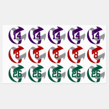 ANY colours volleyball labels for up to 3 athletes