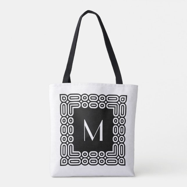 Any Coor Monogram Design Tote (Back)