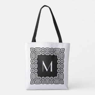 Any Coor Monogram Design Tote Bag