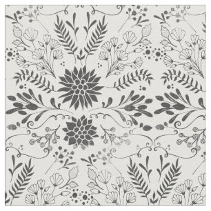 Any Custom Colour Rustic Floral Pattern Fabric