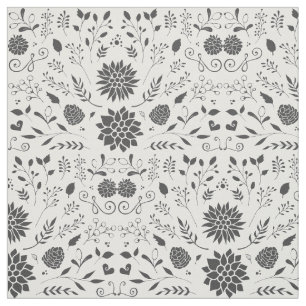 Any Custom Colour Rustic Floral Pattern Fabric