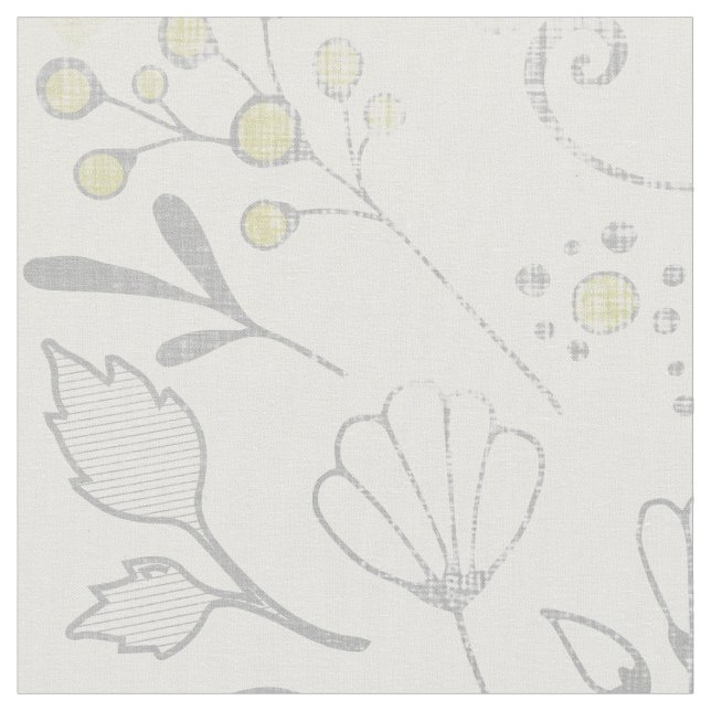 Any Custom Colour Rustic Floral Pattern Fabric (Close Up)