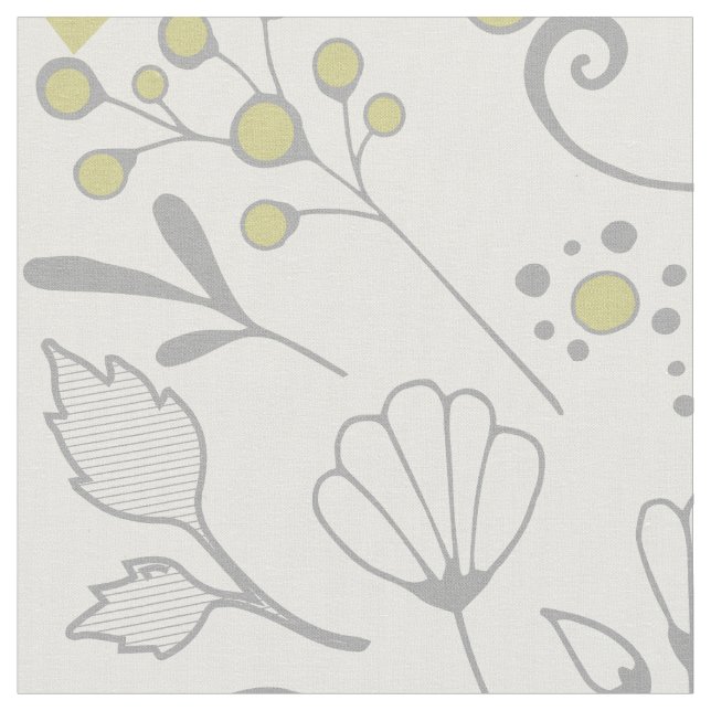 Any Custom Colour Rustic Floral Pattern Fabric (Close Up)