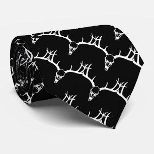 Any Custom Colour Vintage Moose Skull with Antlers Tie