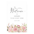 Any Event, Blush, Pink and Rose Gold Welcome Sign