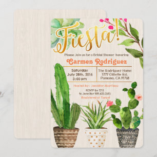 ANY EVENT - Fiesta Succulent Cactus Invitation