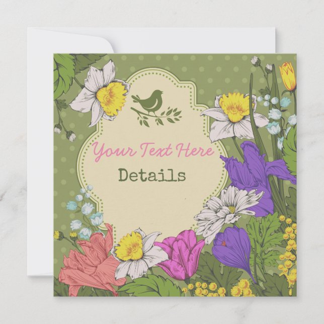 Any Event Floral Holiday Card (Front)