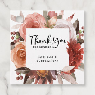 Any Event, Heaven in Rose Blush Floral Thank You Favour Tags