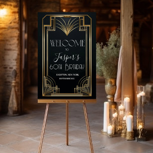 ANY EVENT - Roaring 20s Welcome Poster Sign