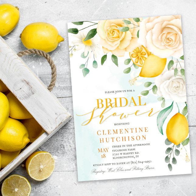 ANY EVENT Watercolor Lemon Citrus Floral Invitation (Creator Uploaded)