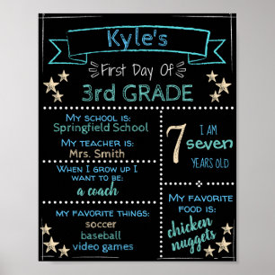 ANY GRADE Personalized First Day of School Sign