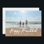 Any Greeting Custom Colour Backer Hanukkah Photo Holiday Card<br><div class="desc">Customize the greeting on the front,  name,  and message eon the back along with your photo.</div>