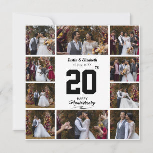 Any Happy Anniversary 10 Photo Collage Card